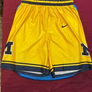 Vintage Nike University of Michigan bball shorts, good condition, size medium